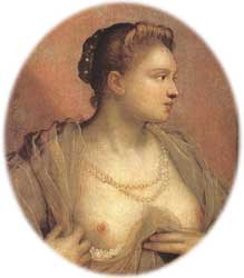 Cortesana pintada por Tintoretto en 1545 (Museo del Prado) cortesana