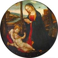 Cuadro de La Madonna con San Juan y el niño