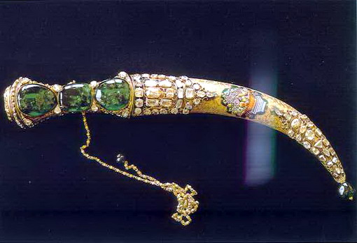 The Topkapi Emerald Dagger from the Topkapi Museum in Istanbul, Turkey