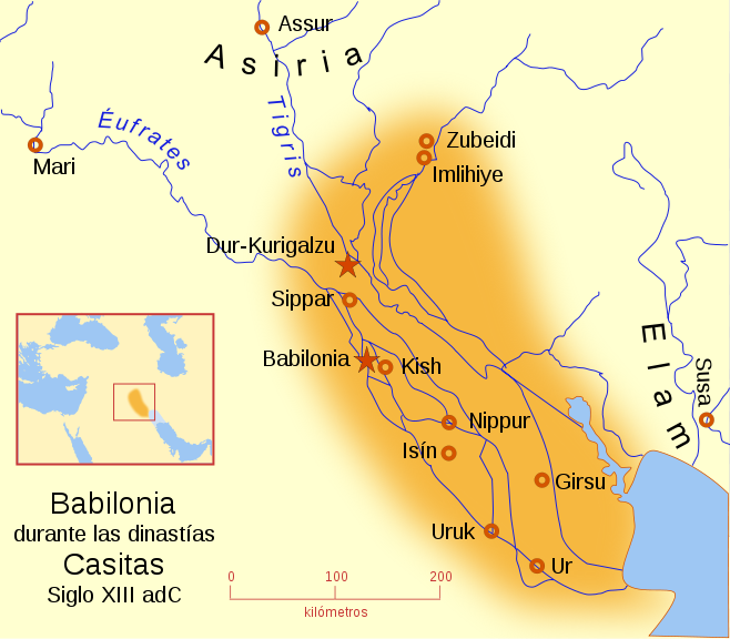 Archivo:Babilonia durante la dinastía Casitas Siglo XIII adC ES.svg