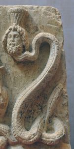 Sarapis as a snake. Rijksmuseum van oudheden, Leiden (Netherlands). Photo Jona Lendering.