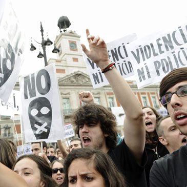 Manifestaciones 15 M: Los acampados seguirán, al menos, hasta las elecciones