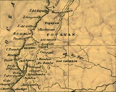 Localización de Popayán en el mapa