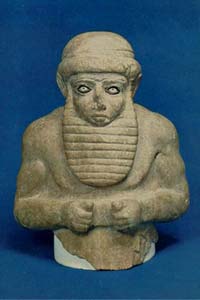 Upper Part of an Alabaster Statue (early 3rd millennium BC)