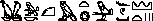   \htimage { \begin{hieroglyph } { \Hbt{\HhbtI{ del \Hunh{\Aca  G/18/}\Hitmts del \leavevmode \...... Hhbt{\Aca X/1/\hfill\Aca  Z/1/\hfill\Aca Z/1/\hfill\Aca Z/1/}}}\end{hieroglyph } } 
