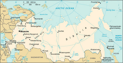 Mapa de Rusia
