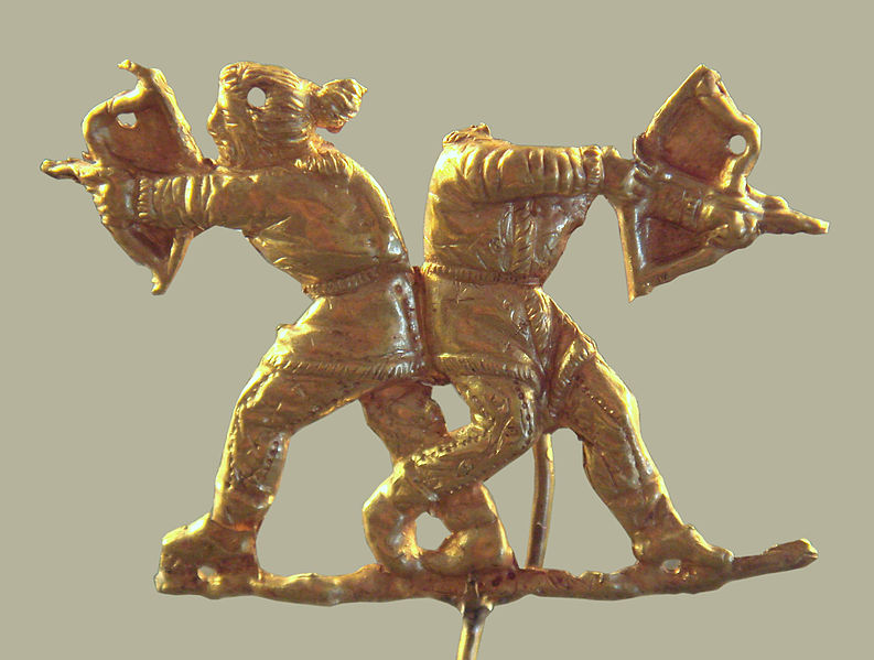 Archivo: escitas tiro con arco Kertch antiguos del siglo Panticapeum Ukrainia cuarto BCE.jpg