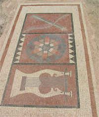 Mosaic in the temple to Apollo