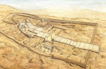 http://www.archaeowiki.org/images/thumb/b/b0/Serabit_el-Khadim_(reconstruction).jpg/350px-Serabit_el-Khadim_(reconstruction).jpg