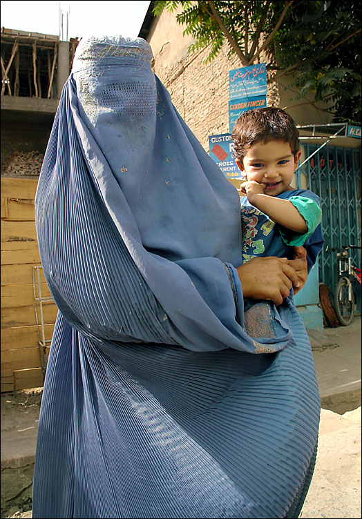 Mother in Burka - Kabul, Kabul